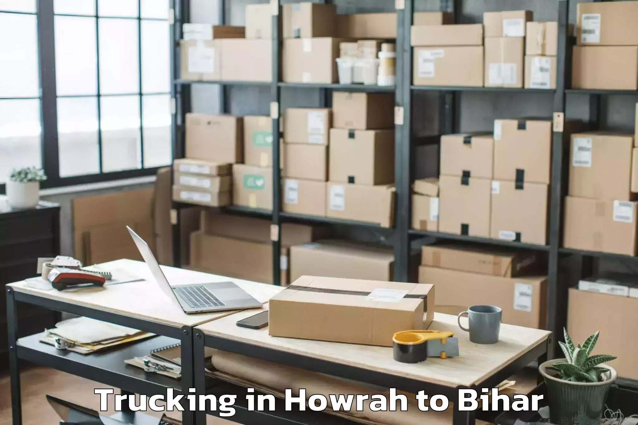 Book Howrah to Warisaliganj Trucking Online